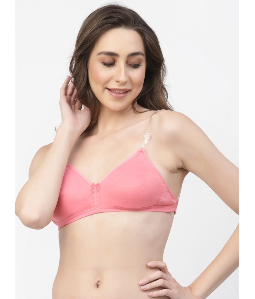     			Floret Pink Cotton Blend Non Padded Women's Convertable Bra ( Pack of 1 )
