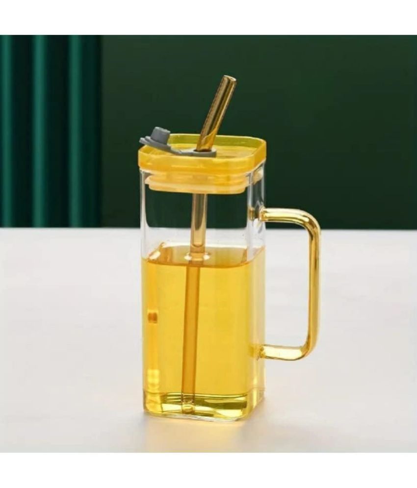     			KALPVRUKSH ENTERPRISE Handle mug set Solid Glass Milk Mug 350 mL ( Pack of 1 )