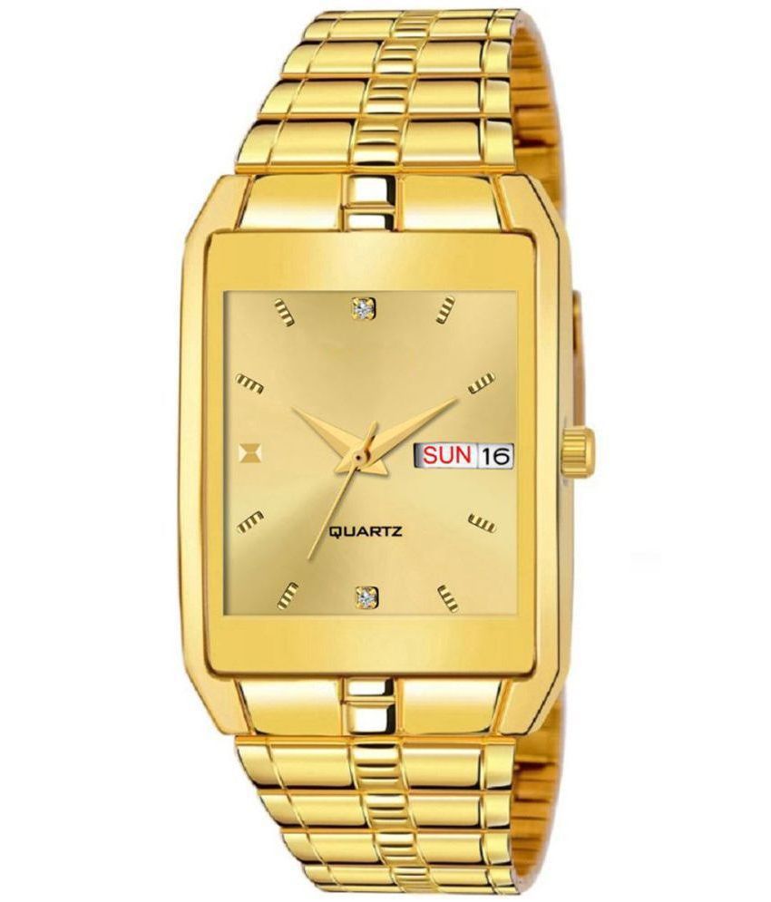     			LITEFEEL Gold Stainless Steel Analog Men's Watch