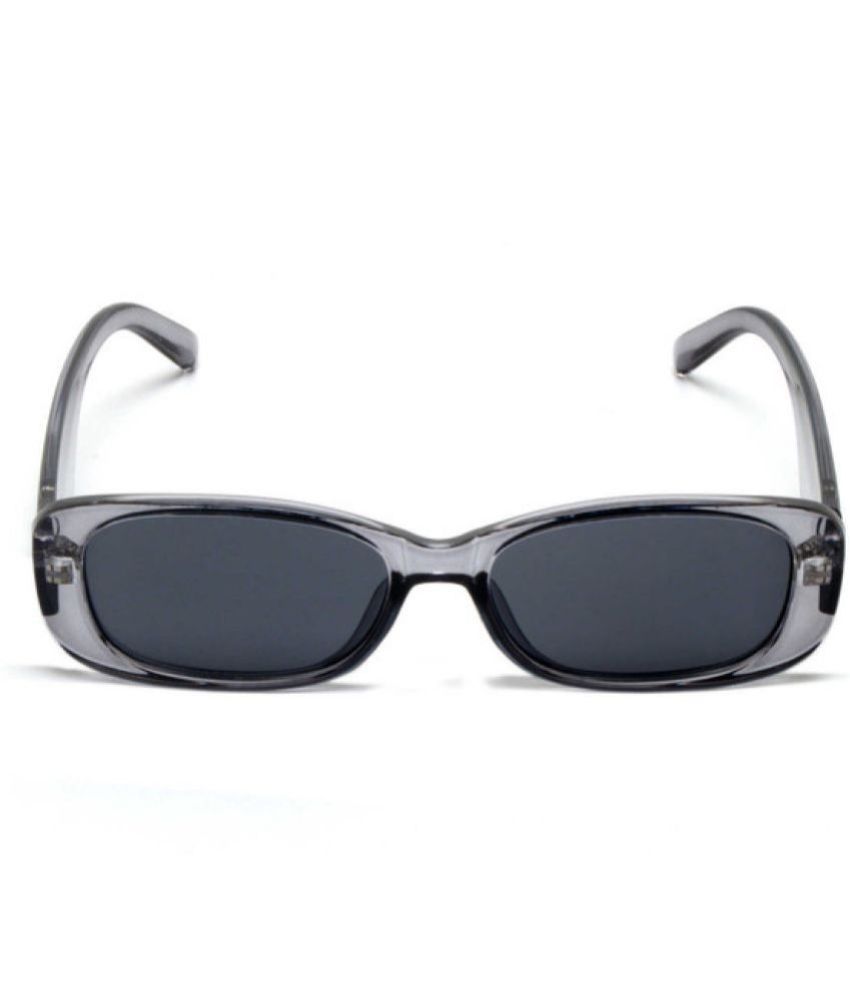     			MESPEE Light Grey Rectangular Sunglasses ( Pack of 1 )