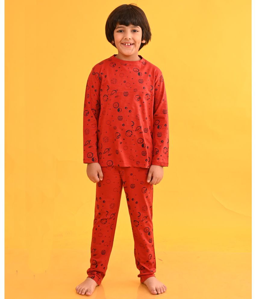     			RED SOLAR SYSTEM LONG SLEEVES PYJAMA SET - RED