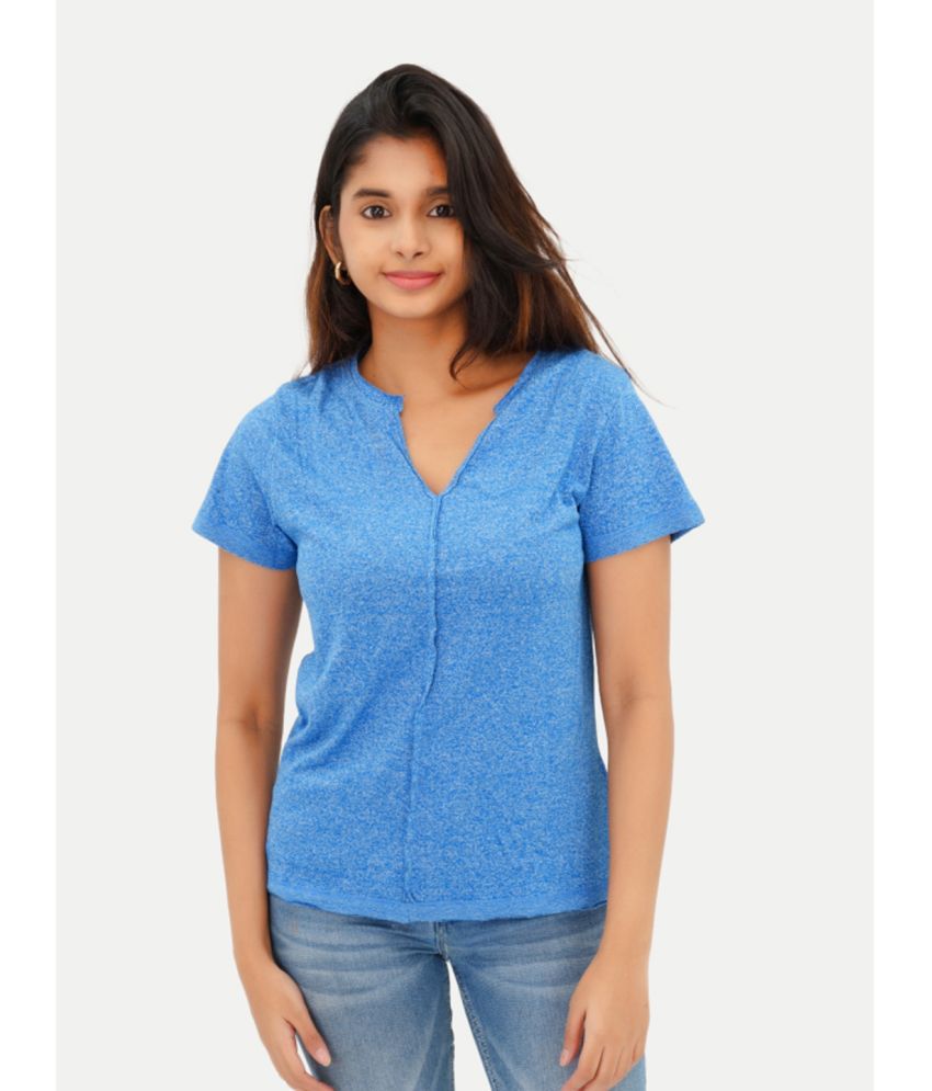     			Radprix Blue Cotton Blend Regular Fit Women's T-Shirt ( Pack of 1 )