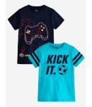 Before The Rain Pack of 2 Boys Cotton T-Shirt ( Dark Blue )