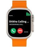 Life Like Ultra BT Calling Wireless Charging Orange Smart Watch