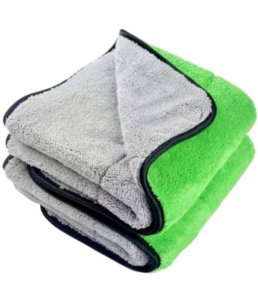     			Auto Hub Green 800 GSM Microfiber Cloth For Automobile ( Pack of 2 )