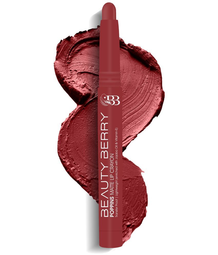     			Beauty Berry Poppins Matte Lip Crayon Lipstick for Women 3g, Rouge, 3g (Shade - 10)