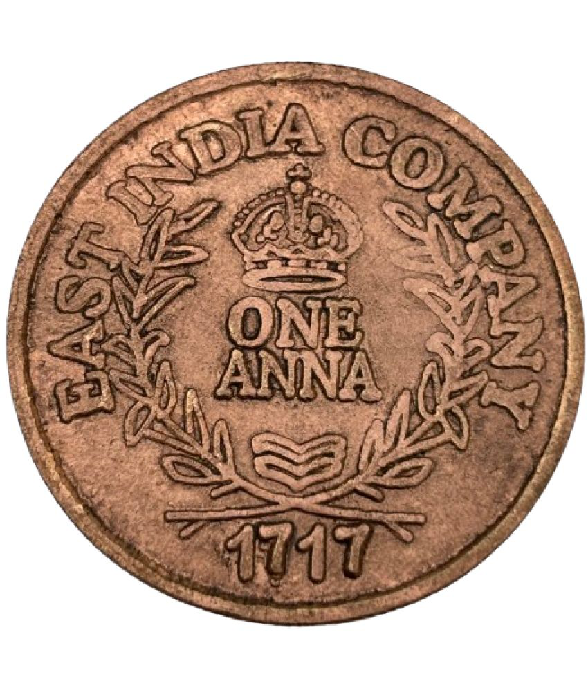     			EAST INDIA COMPANY ONE ANNA 1717 LAKSHMI GANESH SARSWATIJI COPPER TOKEN IN GOOD CONDITION