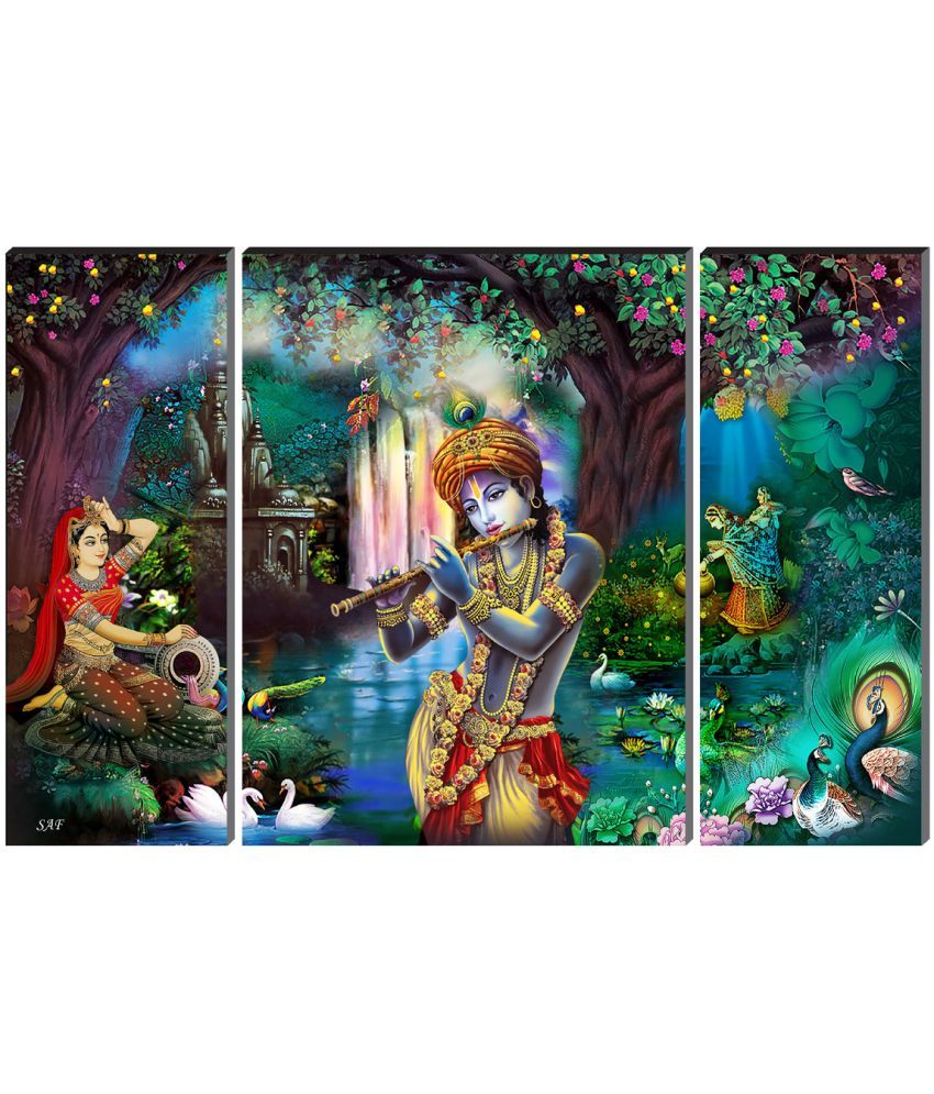     			Saf Lord Krishna ji Religious wall hanging MDF Painting