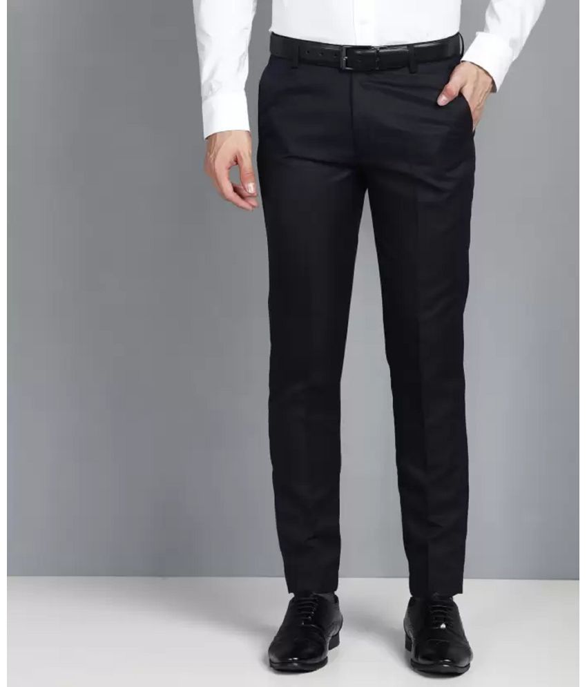     			Haul Chic Slim Flat Men's Formal Trouser - Black ( Pack of 1 )