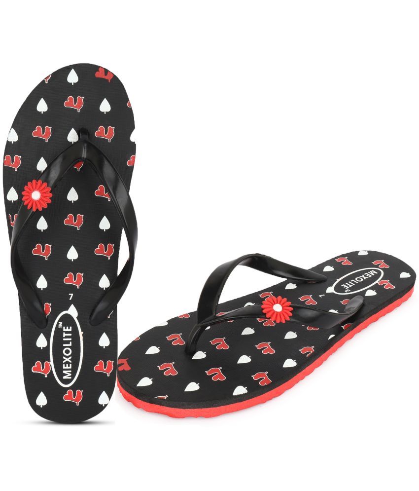     			Mexolite Black Women's Flip Flop