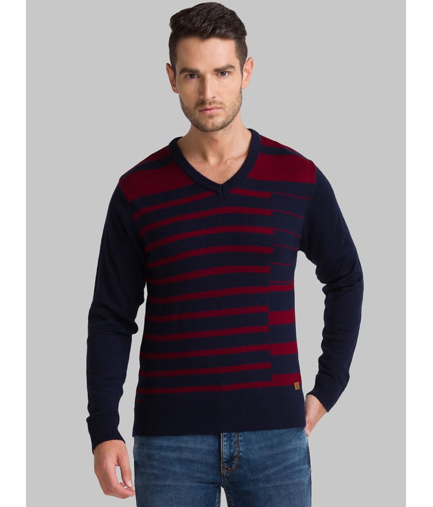     			Parx Acrylic V-Neck Men's Full Sleeves Pullover Sweater - Blue ( Pack of 1 )