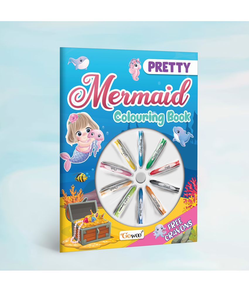     			Pretty Mermaid Colouring Book With Crayons |  Pretty Mermaid Coloring Escapade