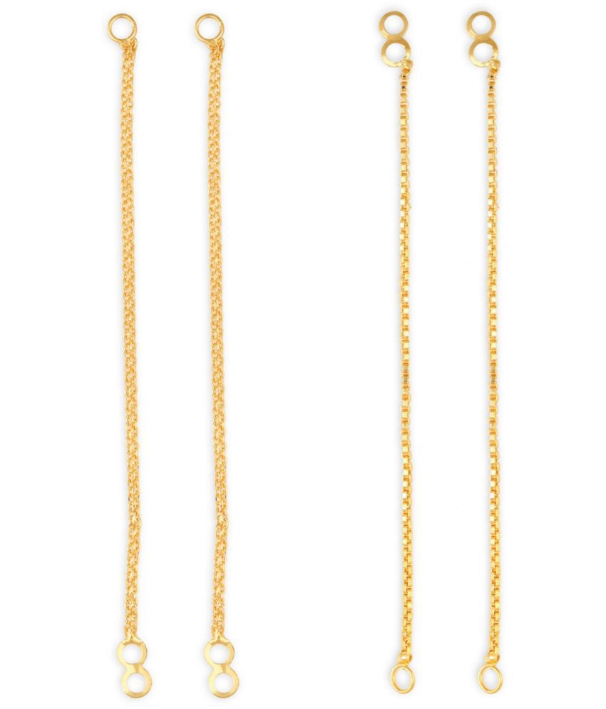     			VIVASTRI Gold Ear Chain Earrings ( Pack of 2 )
