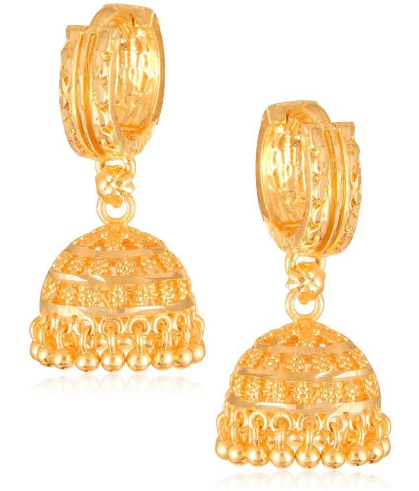     			VIVASTRI Golden Jhumki Earrings ( Pack of 1 )