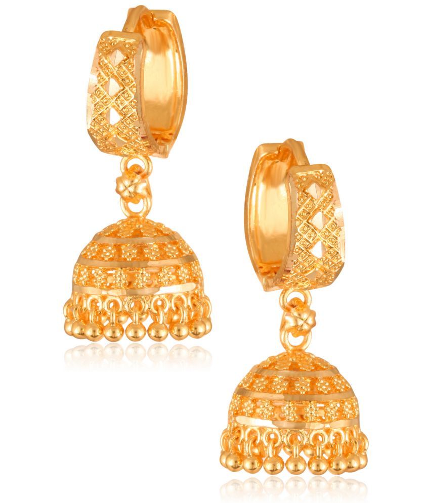     			VIVASTRI Golden Jhumki Earrings ( Pack of 1 )