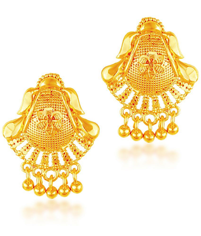     			VIVASTRI Golden Stud Earrings ( Pack of 1 )