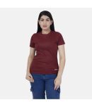 Omtex Maroon Polyester Tees - Single