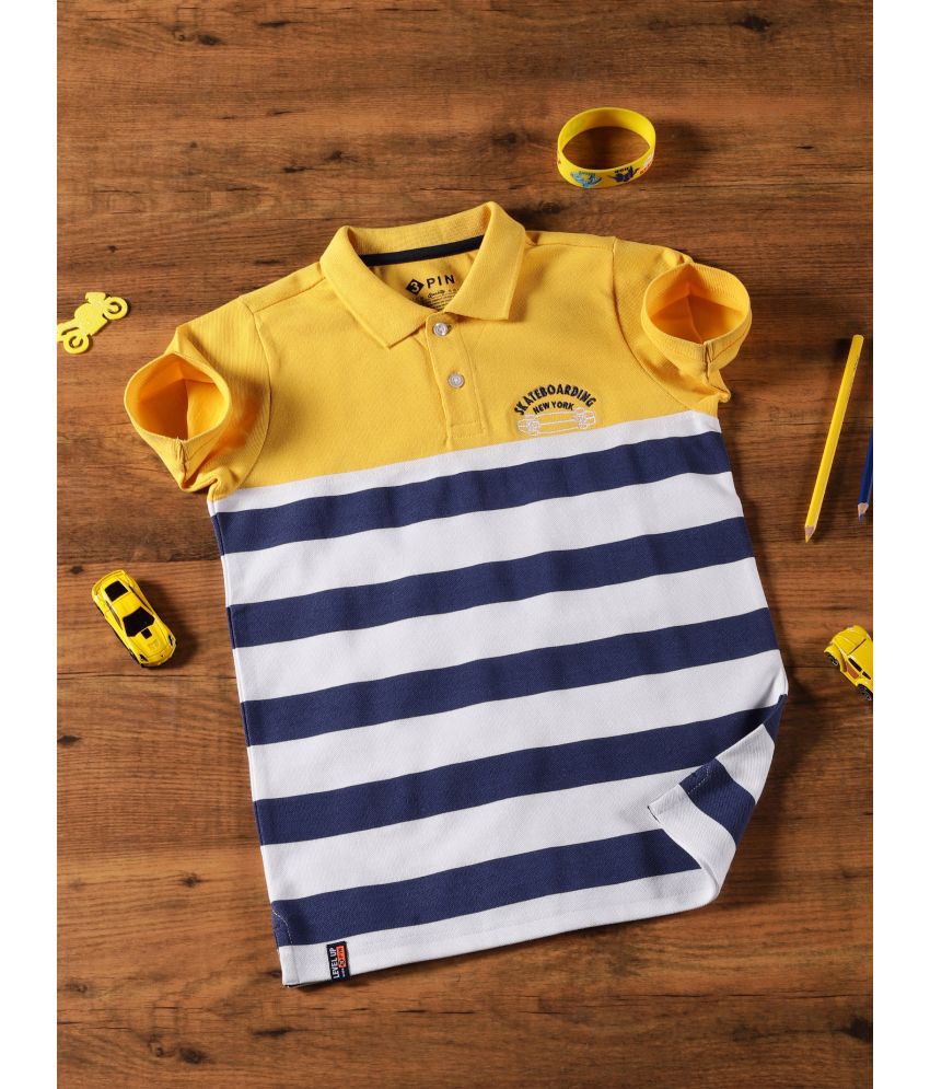     			3PIN Mustard Cotton Boy's T-Shirt ( Pack of 1 )
