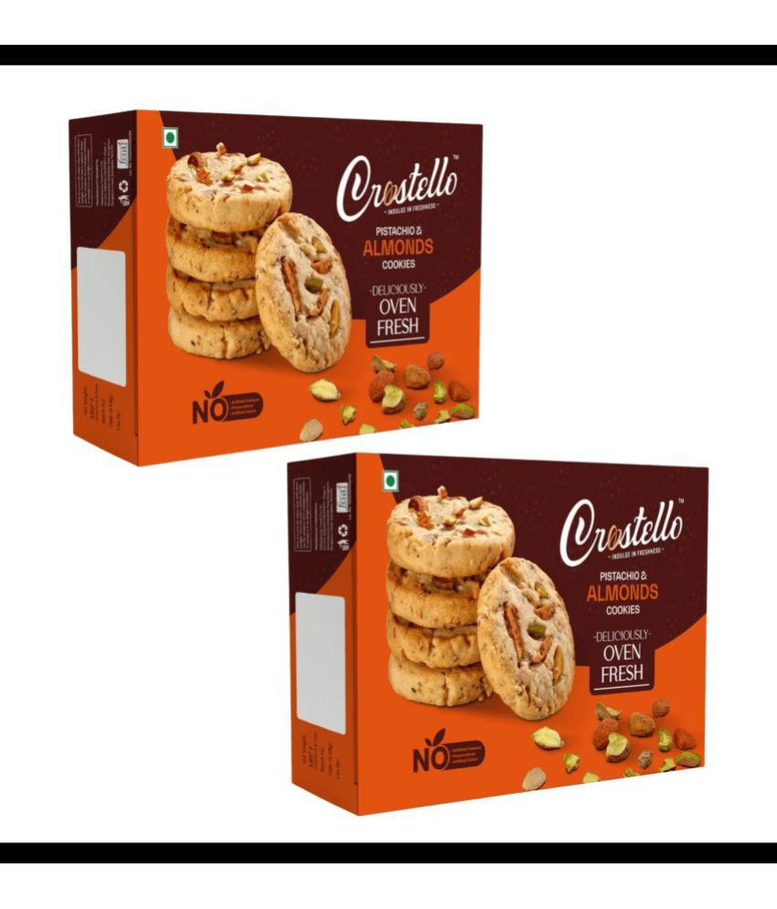     			CROSTELLO BadamPista Cookies 520 g Pack of 2