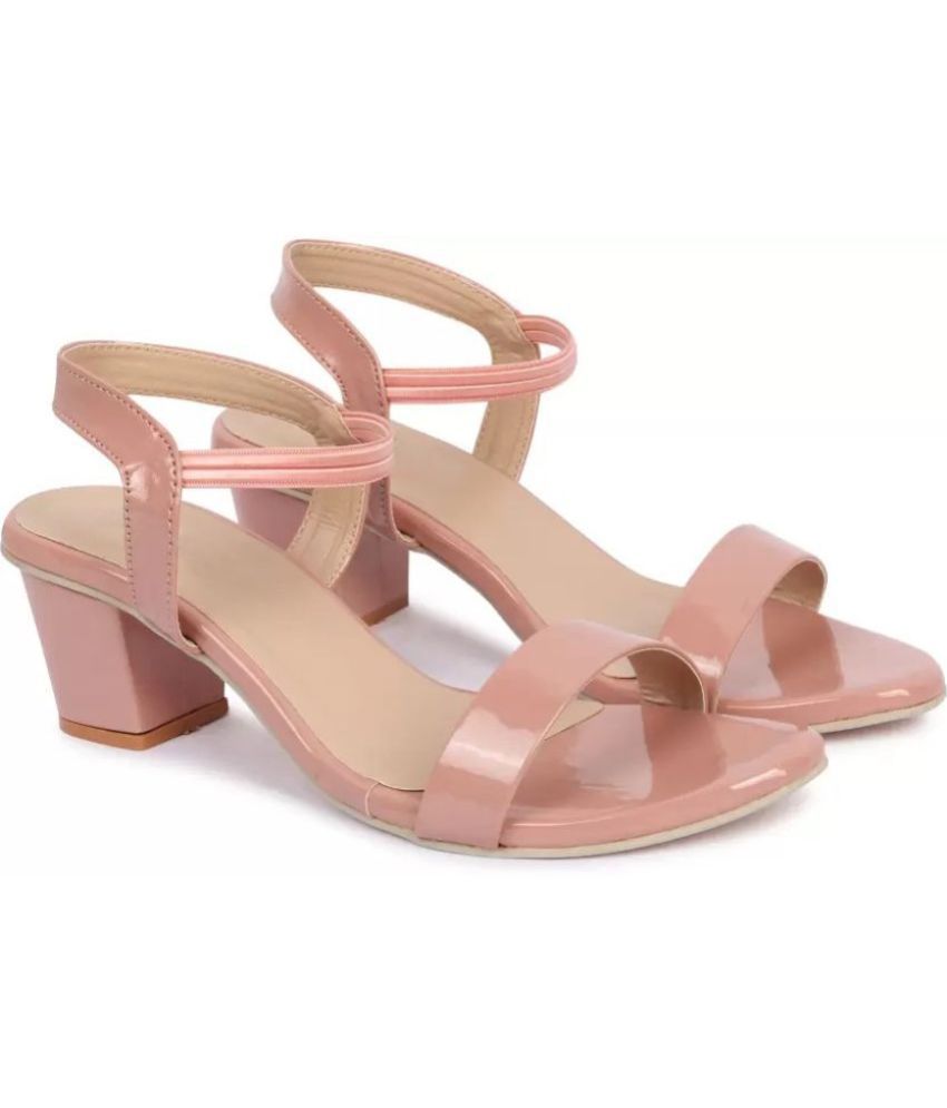     			Fabbmate Pink Women's Sandal Heels