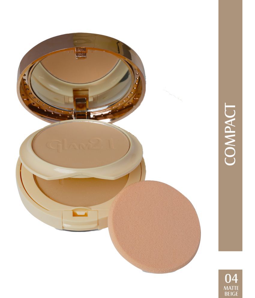     			Glam21 Clear & Bright Silk 2-in-1 Compact Powder Oil Free & Sweat Resistant Formula 20gm Shade-04