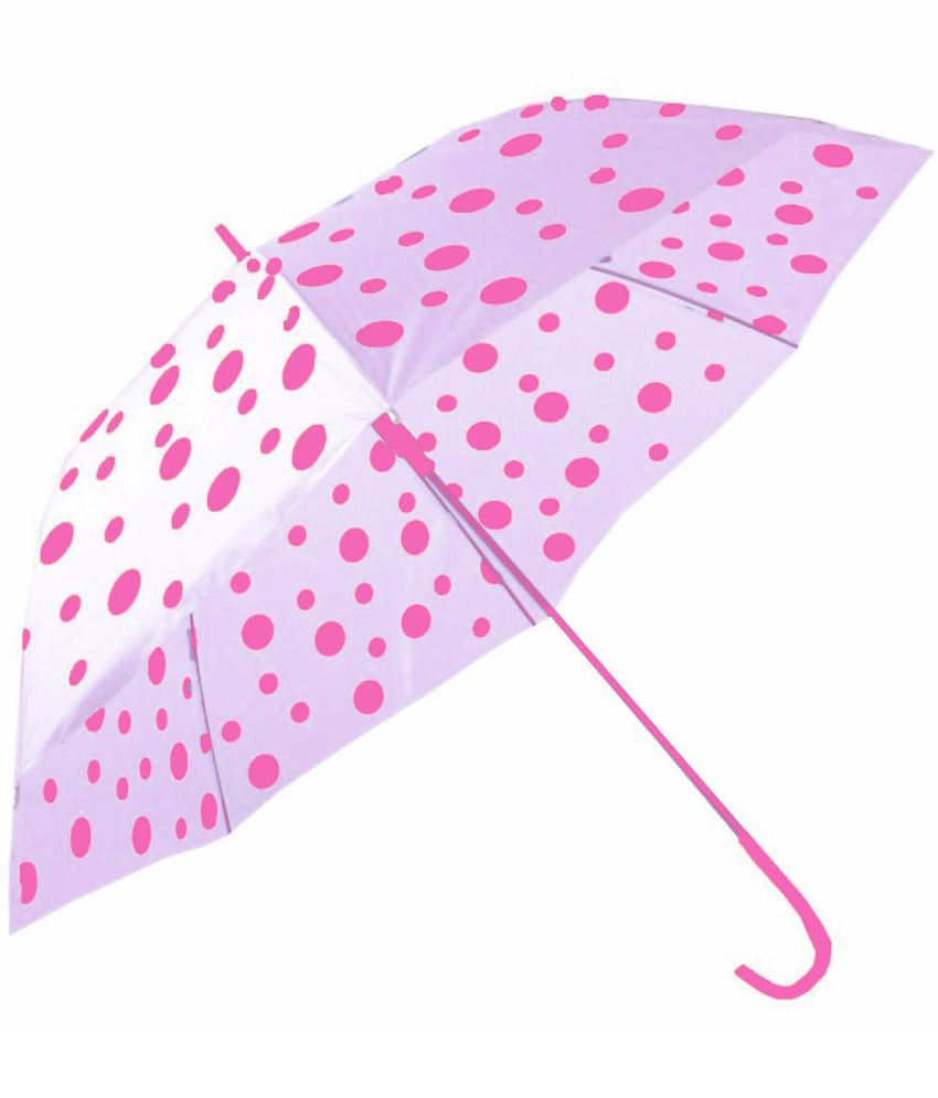    			Infispace Manual Umbrella For  Boys & Girls, UV-Rays Safe 23 Inch Large Size 3-Fold Polka Dot Print Umbrella,Purple Color Umberallas For Sun & Rain