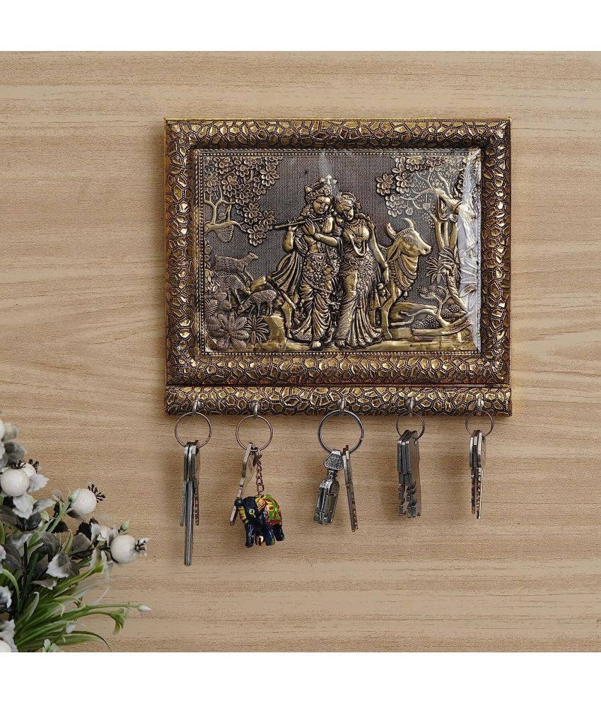     			JaipurCrafts Gold Wood Key Holder - Pack of 1