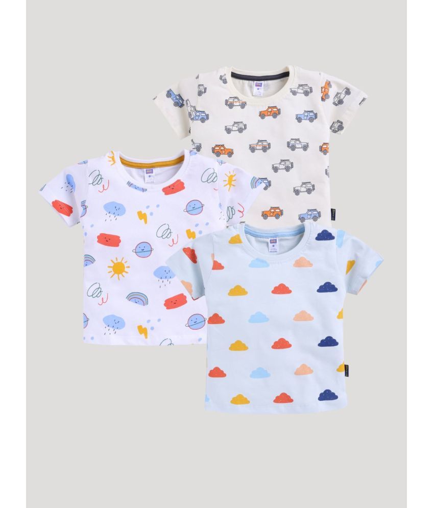     			Nottie planet Pack of 3 Boys Cotton T-Shirt ( Multi Color )