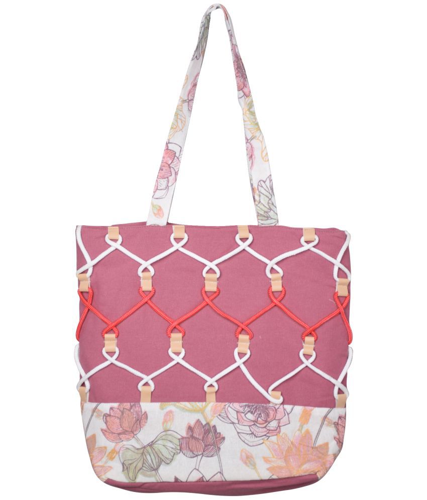     			Rich&Rich Pink Fabric Tote Bag