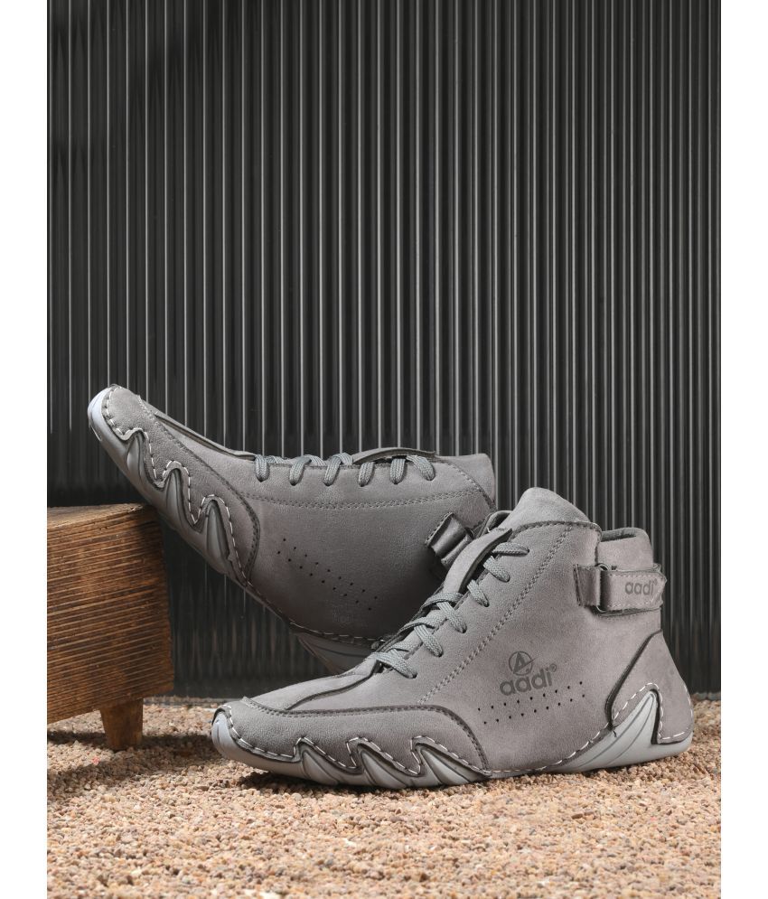     			Aadi Gray Men's Casual Boots