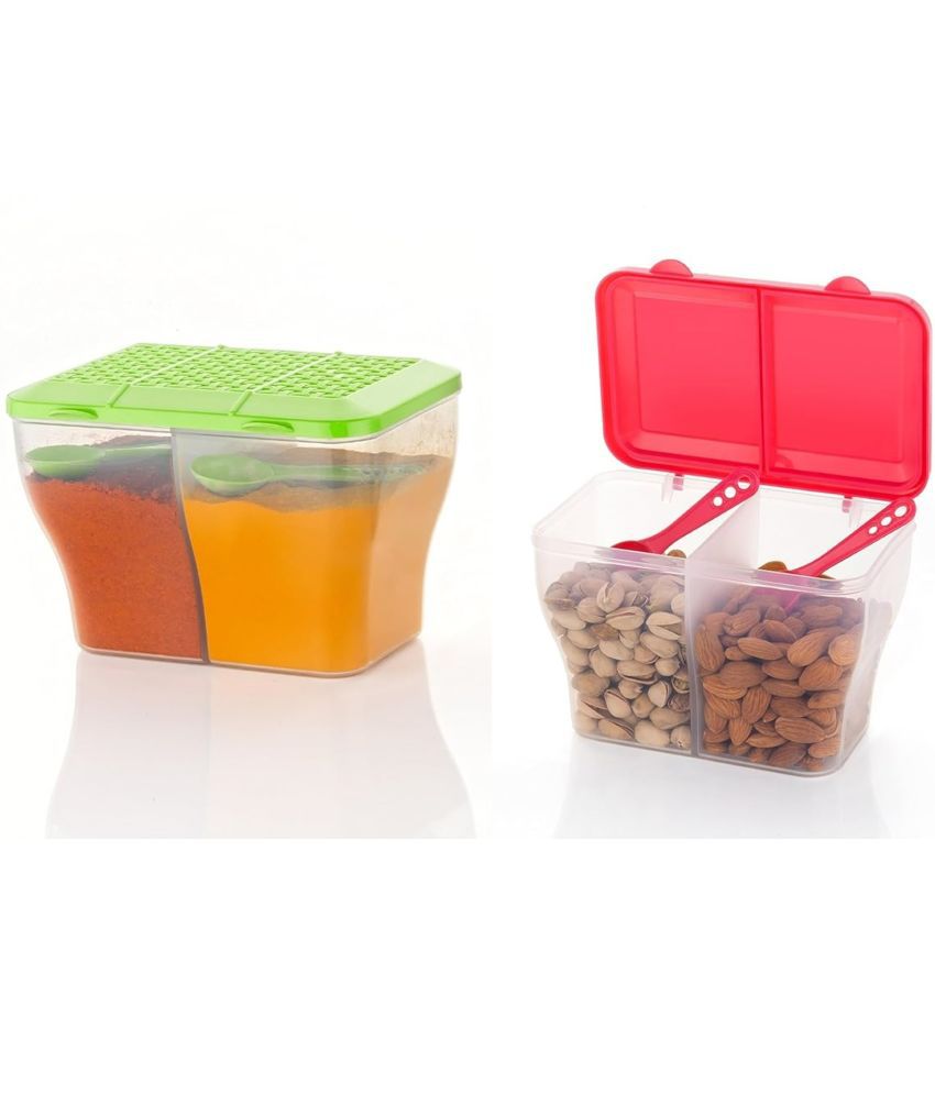     			Analog Kitchenware Dal/Masala/Vegetable Plastic Multicolor Multi-Purpose Container ( Set of 2 )