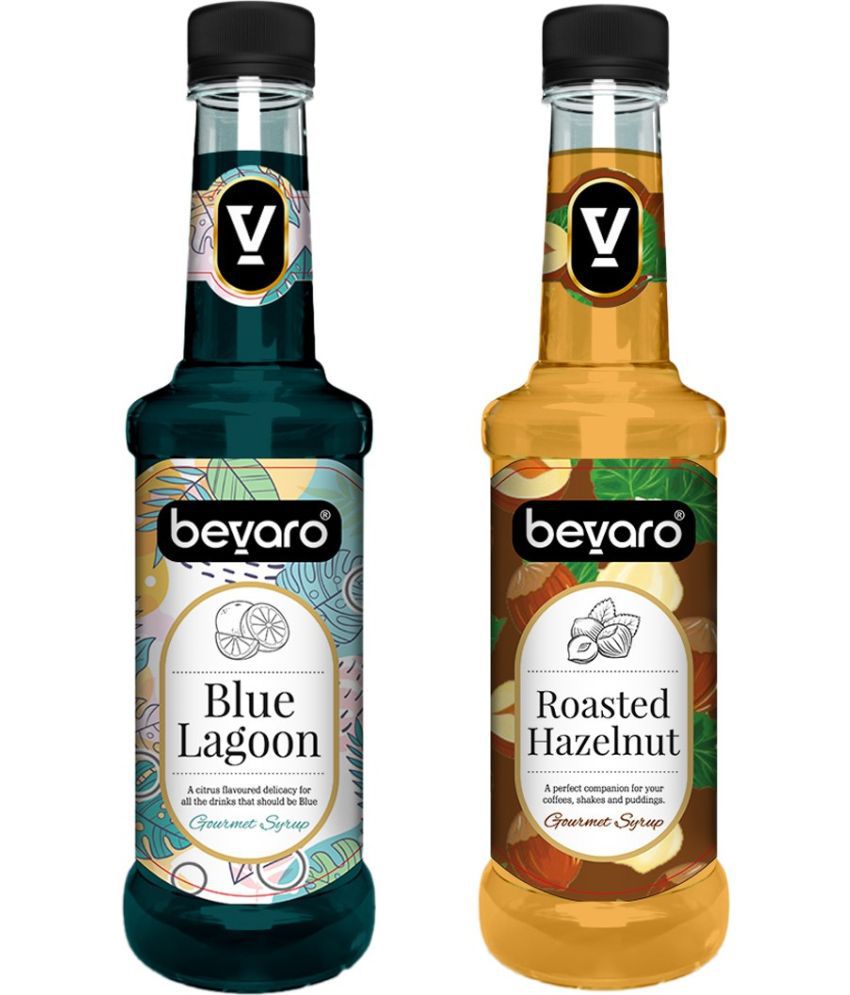     			BEVARO BlueLagoon+Hazelnut Cocktail Mix 600 mL Pack of 2