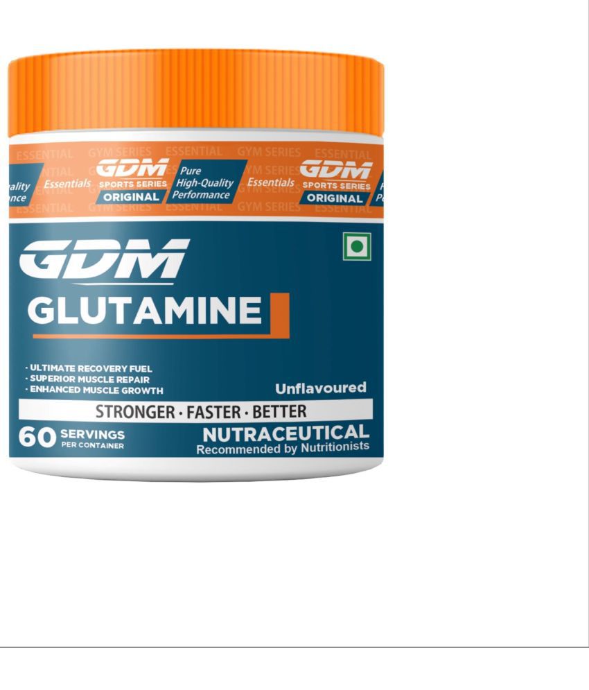     			GDM NUTRACEUTICALS LLP Glutamine Post Workout, Instant Recovery Muscle Supplement - Unflavored 300 gm
