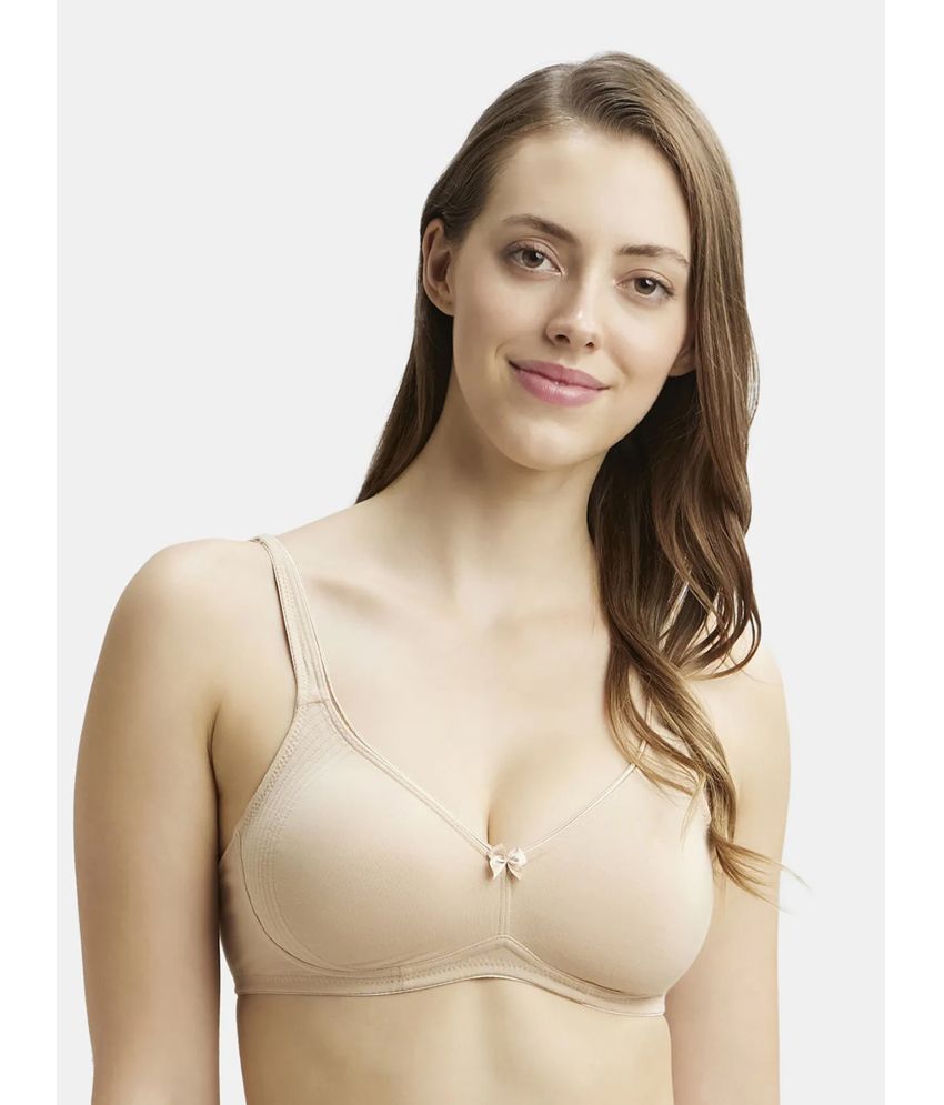     			Jockey 1250 Wirefree Non Padded Super Combed Cotton Elastane Full Coverage Everyday Bra - Skin