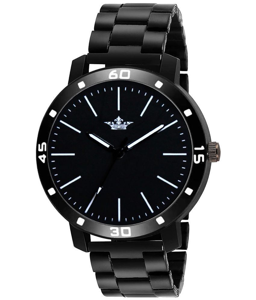     			Lorem Black Metal Analog Men's Watch