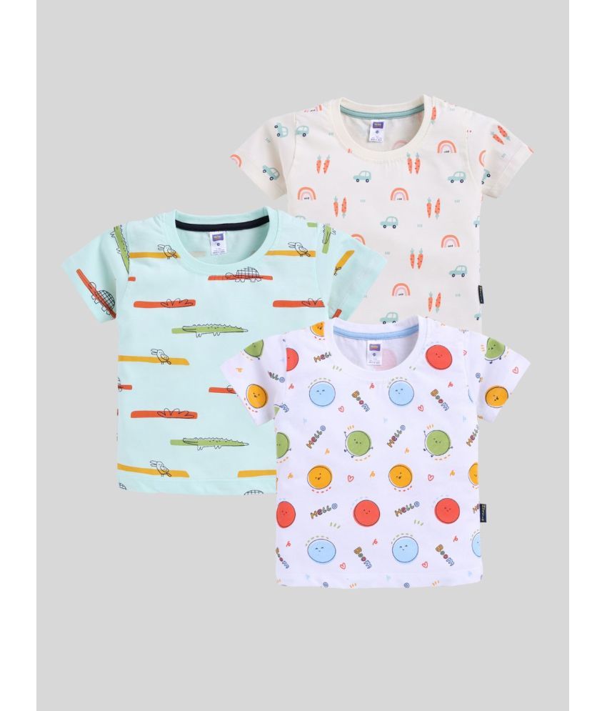     			Nottie planet Multi Baby Boy T-Shirt ( Pack of 3 )