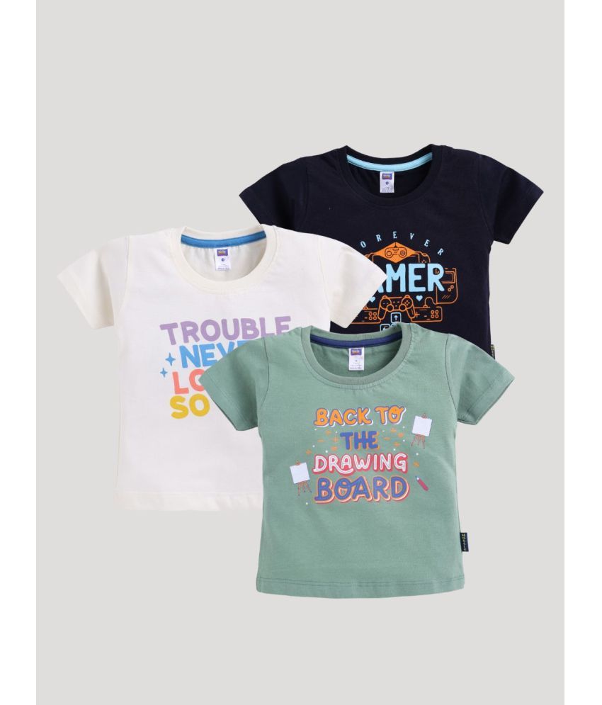     			Nottie planet Multi Baby Boy T-Shirt ( Pack of 3 )