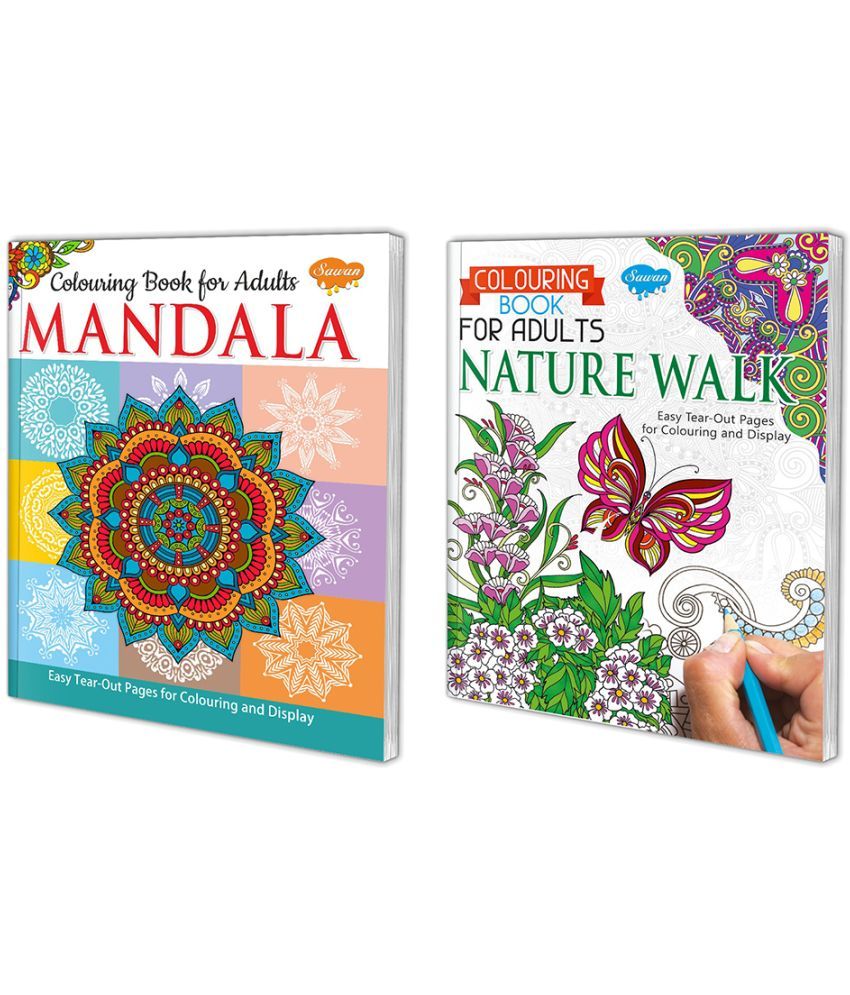     			Sawan Set Of 2 Books | Colour Therapy - Mandala And Nature Walk | 32 Designs (Paperback, Manoj Publications Editorial Board)