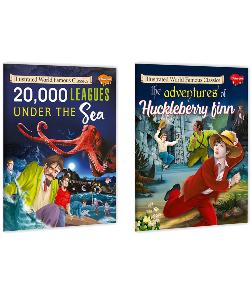     			Sawan Set Of 2 Illustrated World Famous Classic 20,000 Leagues Under The Sea & The Adventure Of Huckleberry Finn (Paperback, Manoj Publications Editorial Board)