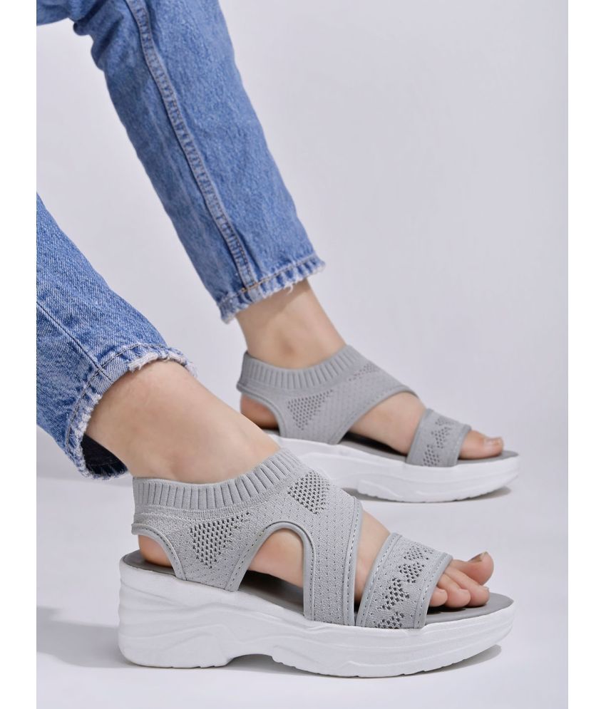    			Shoetopia Gray Women's Sandal Heels