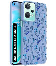 NBOX Blue Printed Back Cover Silicon Compatible For Oneplus Nord Ce 2 Lite 5G ( Pack of 1 )
