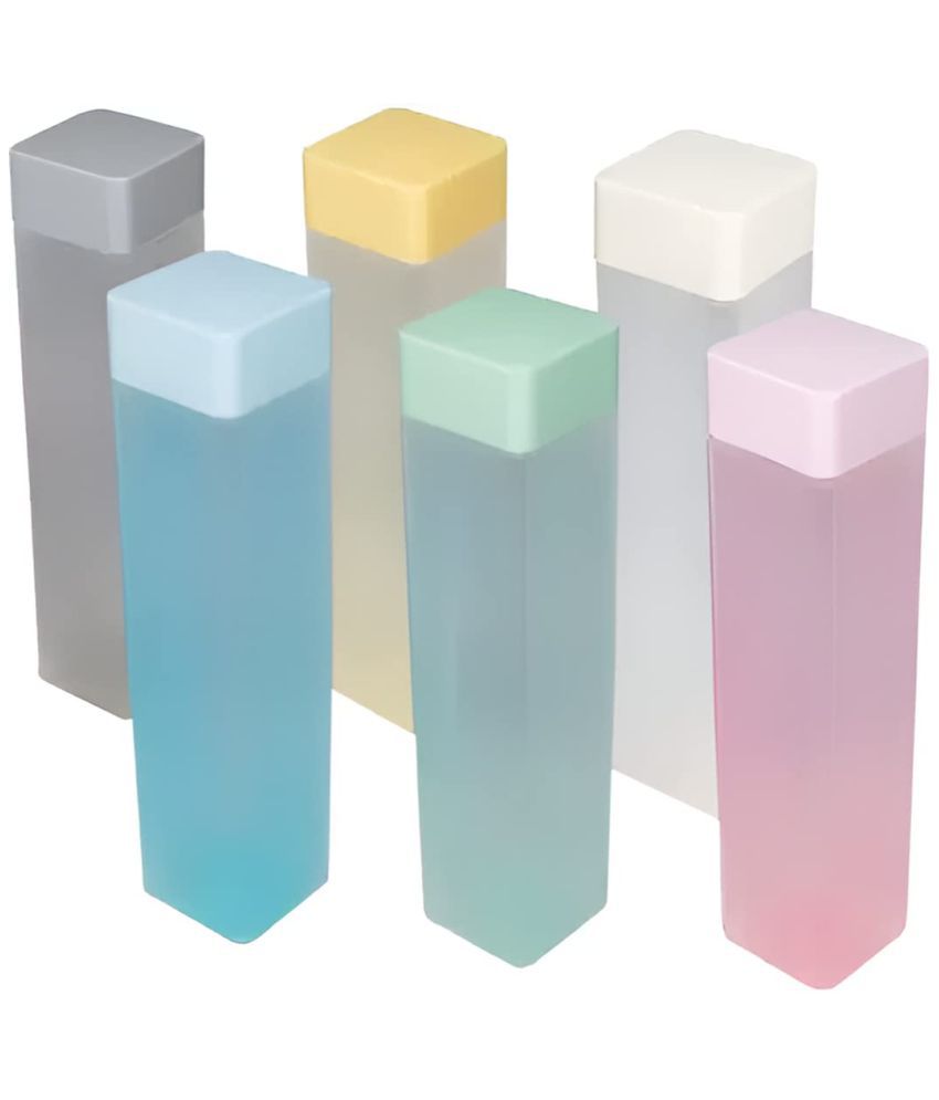    			Dignesh Multicolour Plastic Water Bottle 1000 mL ( Set of 6 )
