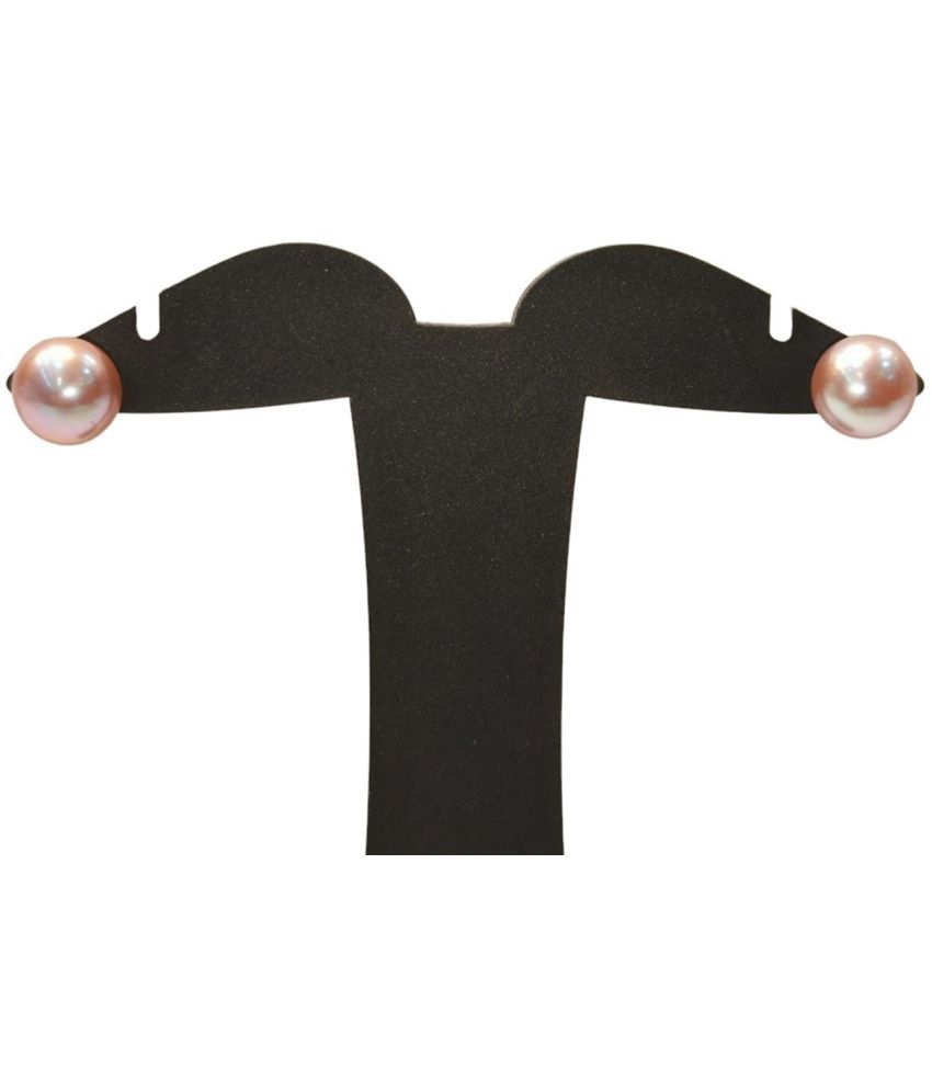     			Mannatraj Pearls & Jewellers Pink Pearl Earrings ( Pack of 1 )