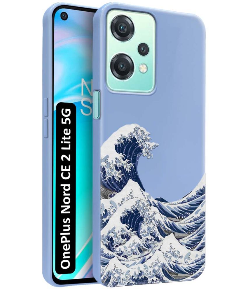     			NBOX Blue Printed Back Cover Silicon Compatible For Oneplus Nord Ce 2 Lite 5G ( Pack of 1 )