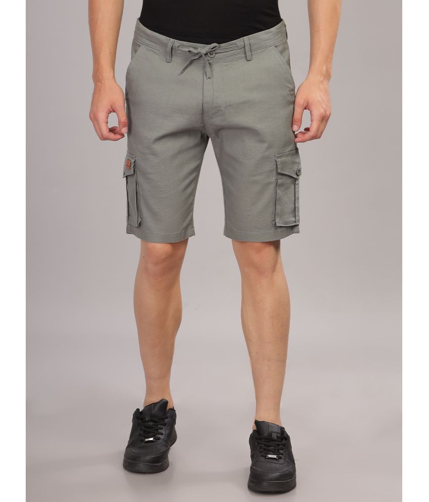     			Paul Street Grey Linen Men's Chino Shorts ( Pack of 1 )