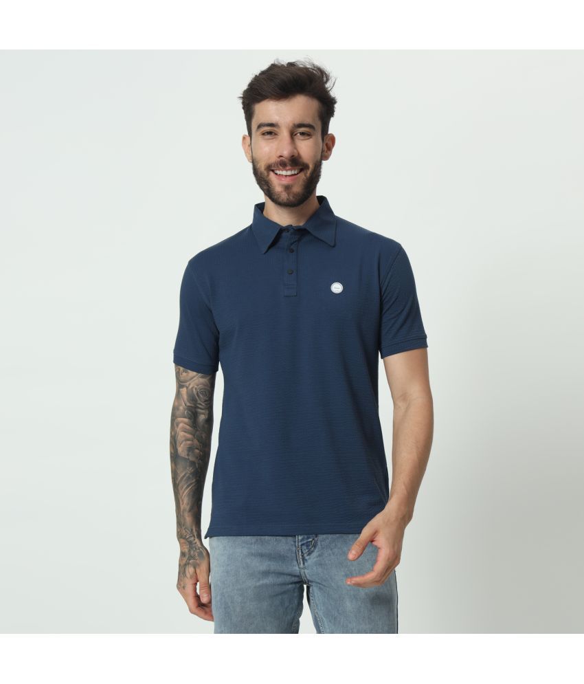     			TAB91 Cotton Blend Regular Fit Solid Half Sleeves Men's Polo T Shirt - Navy ( Pack of 1 )