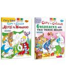 Fairy Tales Copy to Colour of Alice in Wonderland and Goldilocks and the Three Bears | Set of 2 Colouring Books