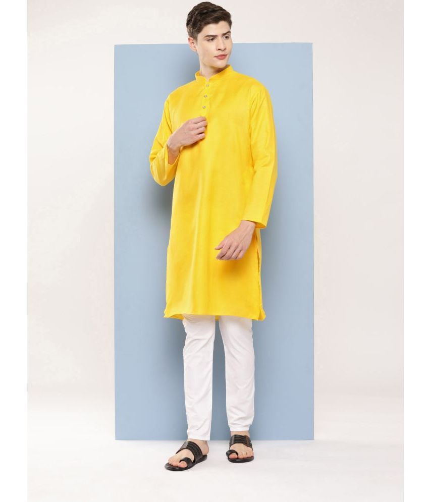     			Aarika Yellow Cotton Men's Regular Kurta ( Pack of 1 )