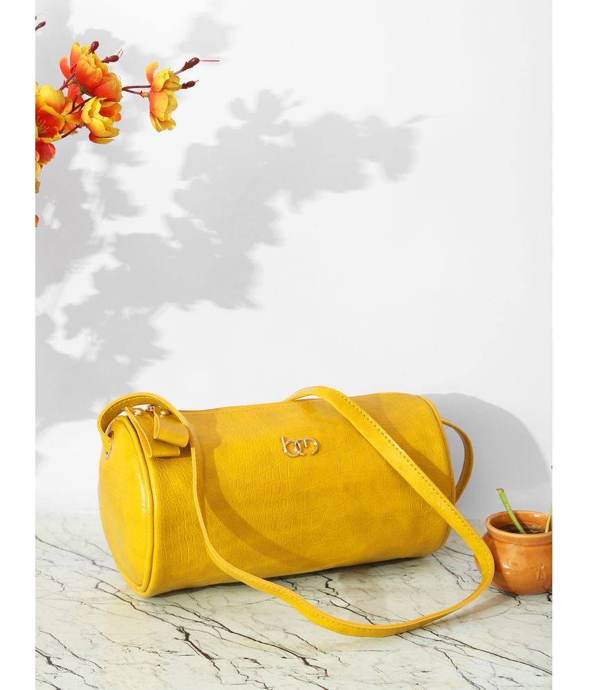     			Bagsy Malone Yellow PU Sling Bag