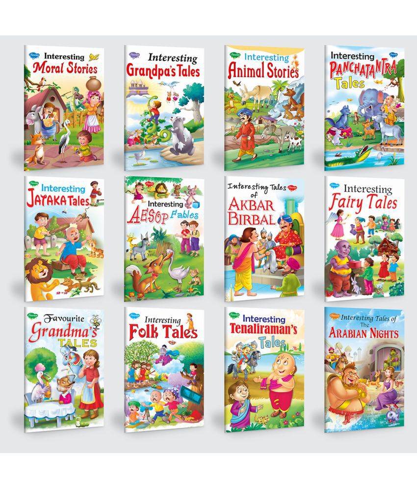     			Children story books all in one pack | set of 12 story books for kids -English moral story collection